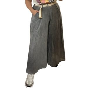 Pantalón lino gris