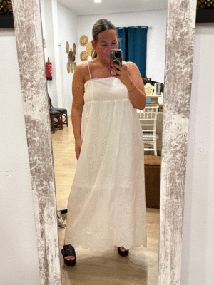 Vestido blanco tiranta