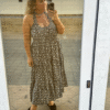 Vestido negro flores