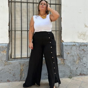 Pantalon de lino negro