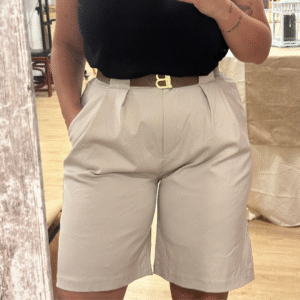 Bermudas pinza beig