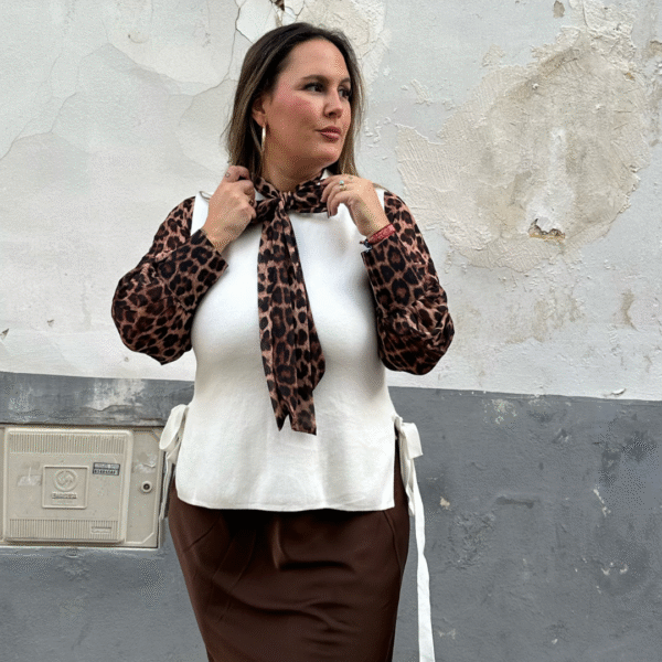 Camisa leopardo lazada