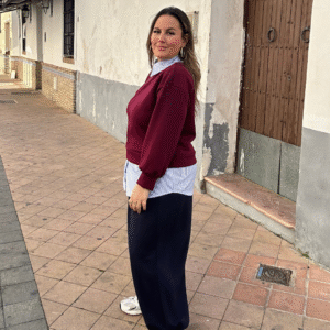 Diseño sin título (38) (1) Sudadera falsa camisa burdeo