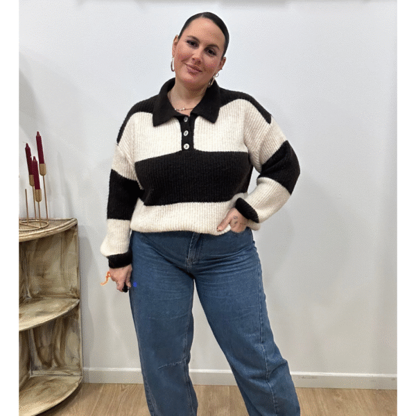 Polito de rayas negro y blanco