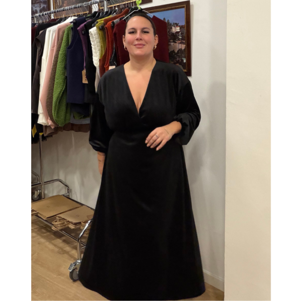 Vestido terciopelo negro