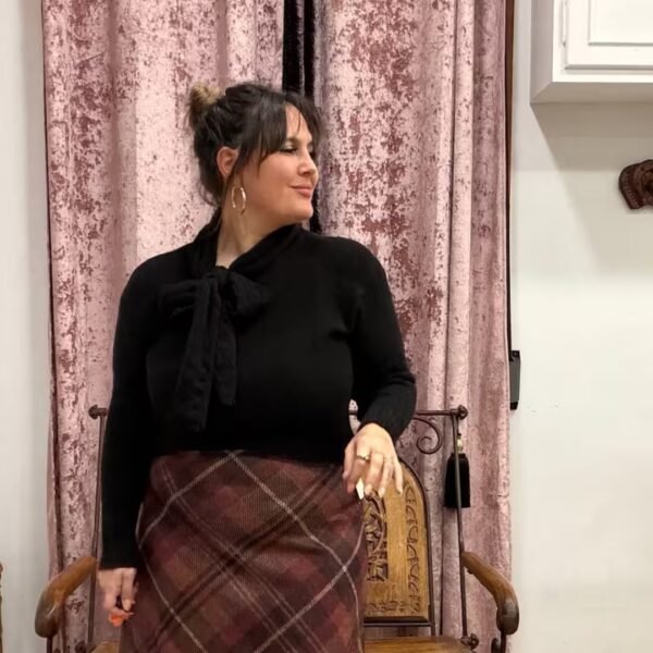 Jersey punto lazada negro