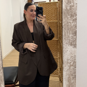 Blazer chocolate tendencia