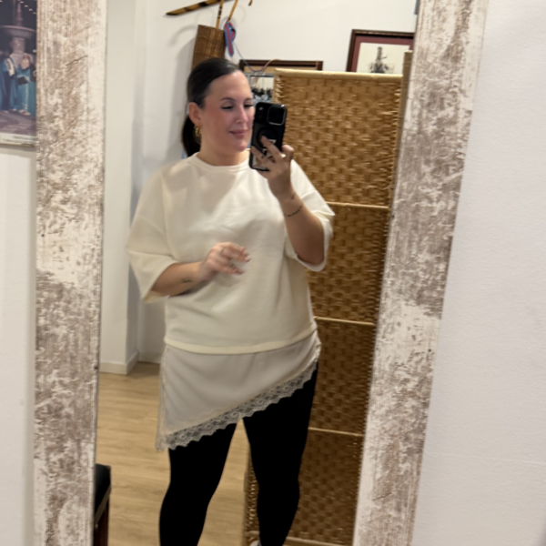 Camiseta Lencera Blanco roto