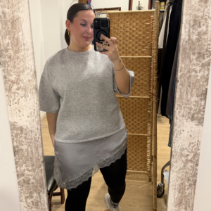 Camiseta lencera gris