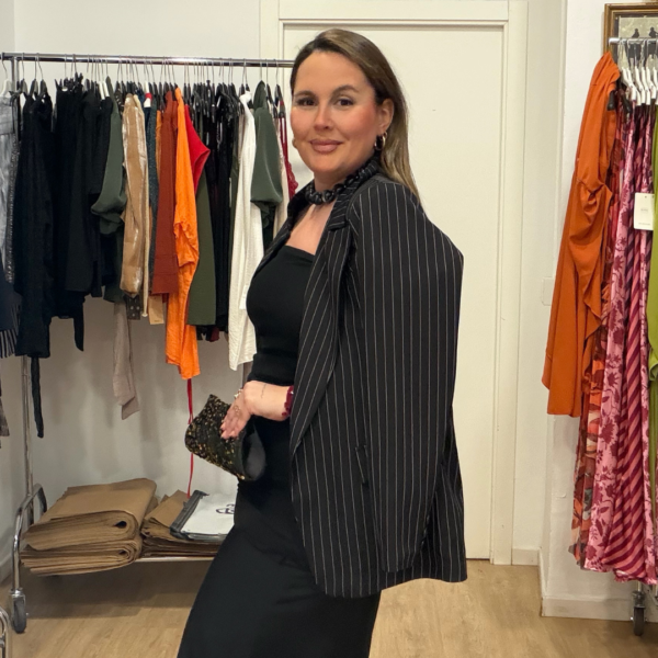 Chaqueta mil rallas negra