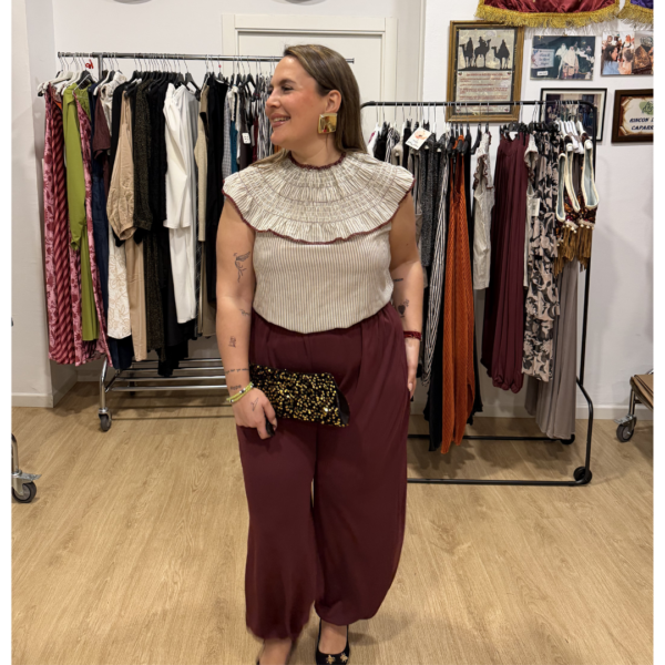 Pantalon baggy burdeo