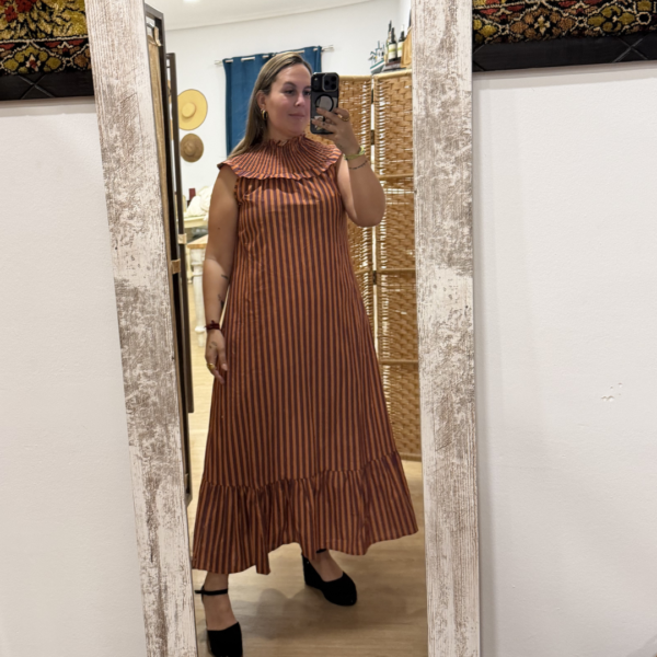 Vestido Abeja naranja/morado