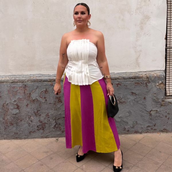 Falda buganvilla y lima