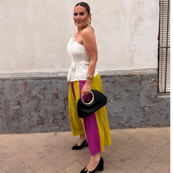 Falda buganvilla y lima