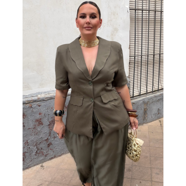 Chaqueta de Lino verde