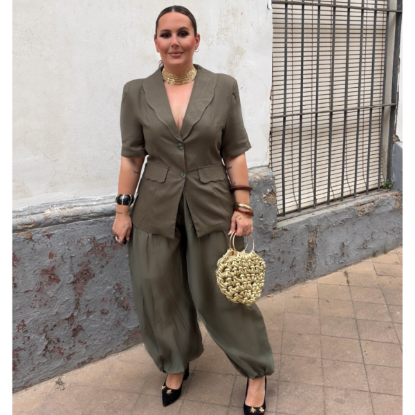 Chaqueta de Lino verde