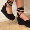 Cuñas de esparto negra lazada