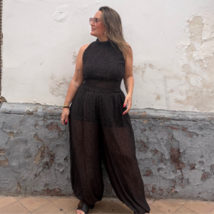 Pantalon leopardo oscur
