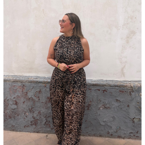 Pantalon leopardo claro
