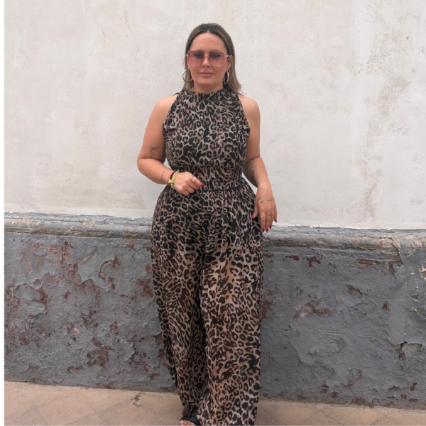 Top leopardo claro