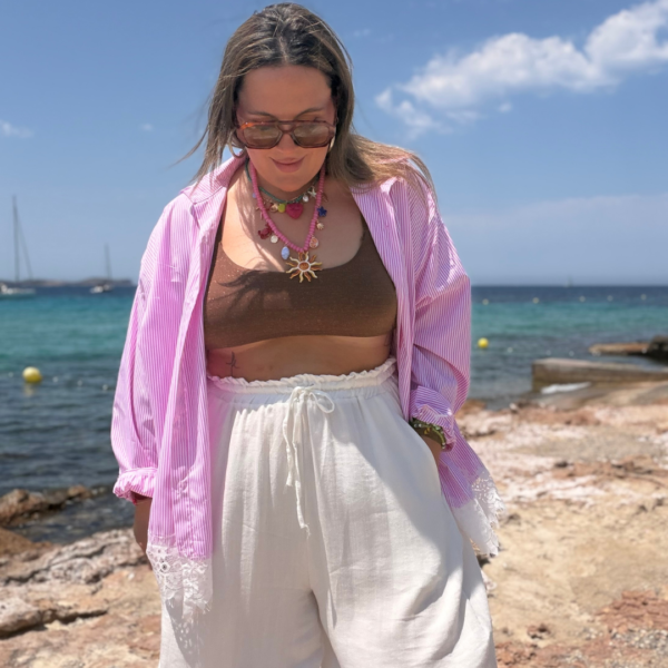 Pantalón Bombacho blanco