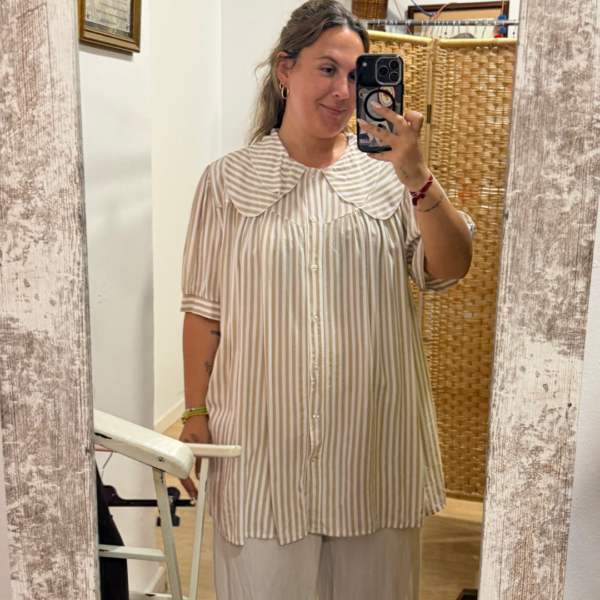 Maxi camisa beig