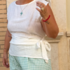Blusa blanca lazada