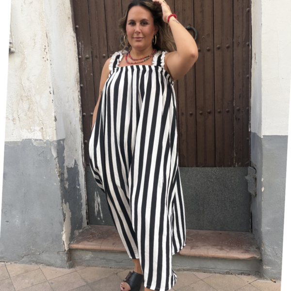 Vestido rayas negro y blanco