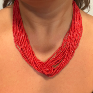 Collar maxi piedra roja