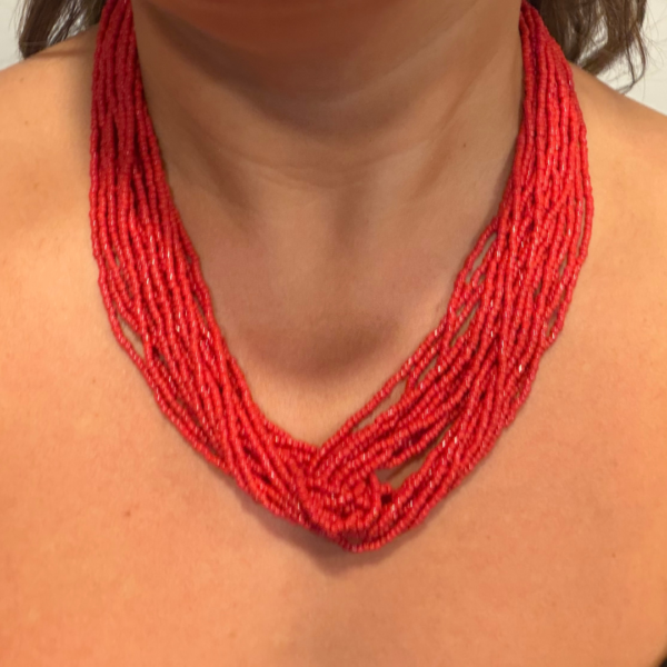 Collar maxi piedra roja
