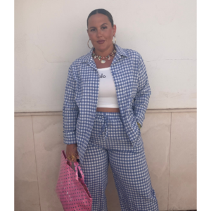 Conjunto vichy azul