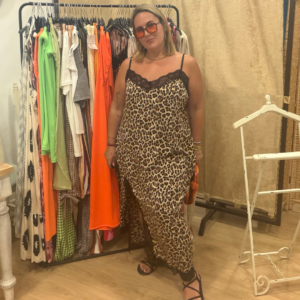 Vestido lencero animal print