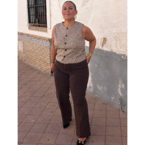 Pantalon vaquero marron chocolate