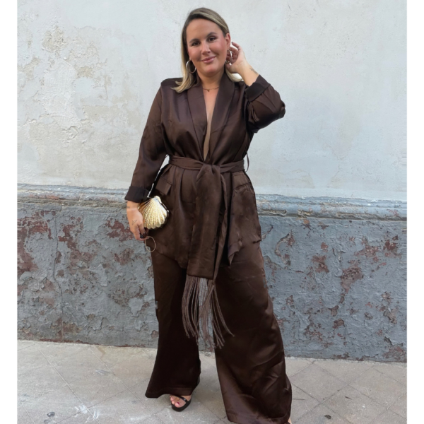 Traje de chaqueta marron chocolate