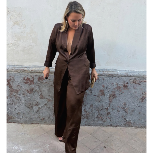 Traje de chaqueta marron chocolate