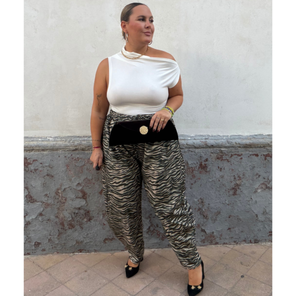 Pantalon cebra verde