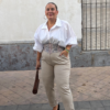 Pantalon pinza beig