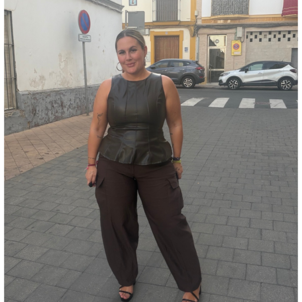 Pantalon cargo marron