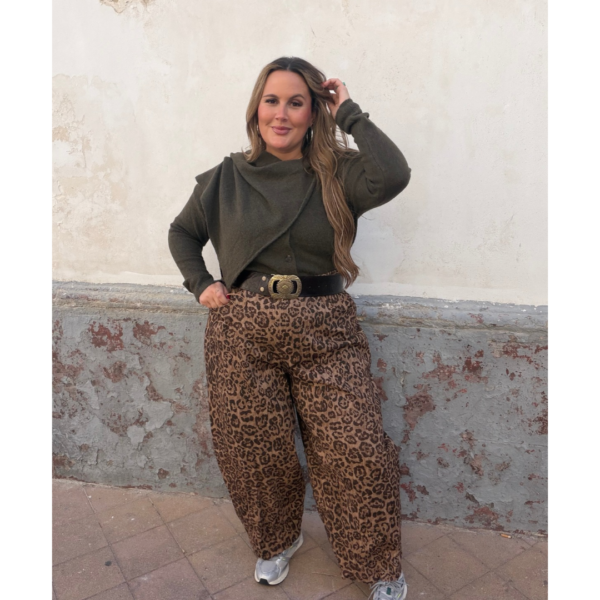 Pantalon baggy leopardo